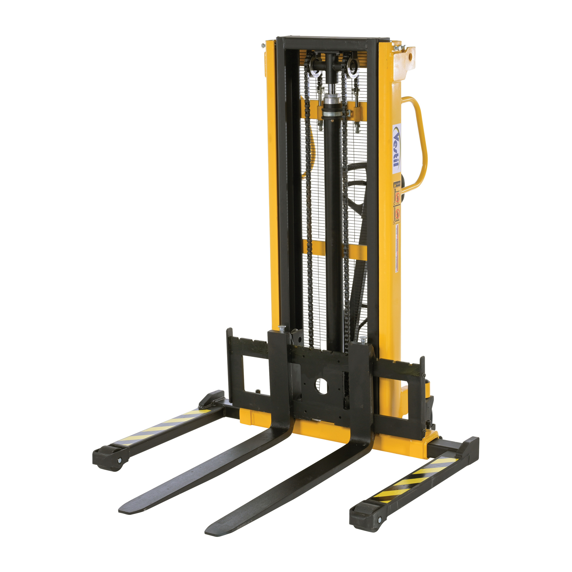 Vestil Manual Stacker - Adjustable Legs/Forks, 2200-Lb. Capacity, 98.5in. Raised Height, Model# VHPS-2200-AA